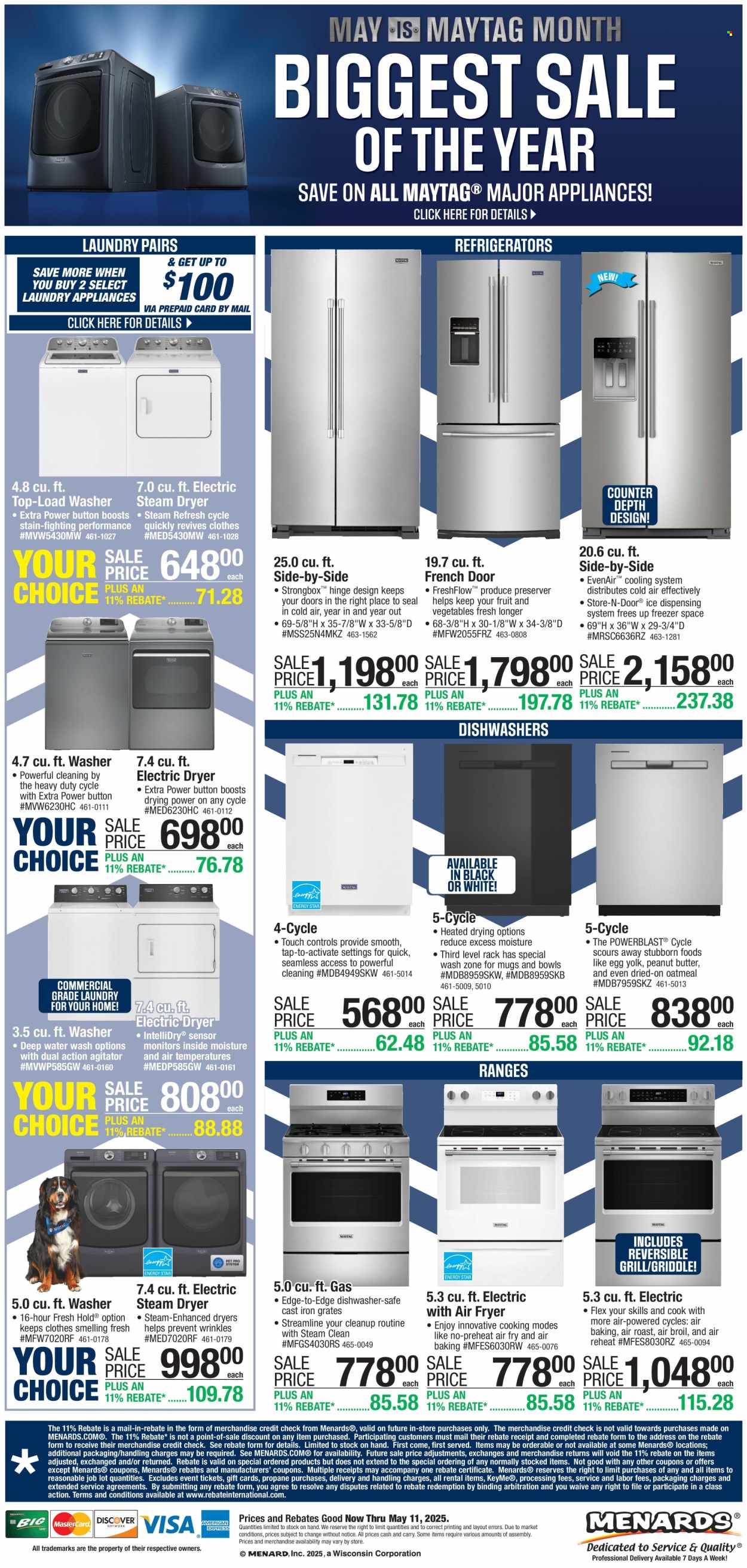 Menards ad - 05/01/2025 - 05/11/2025. Page 1
