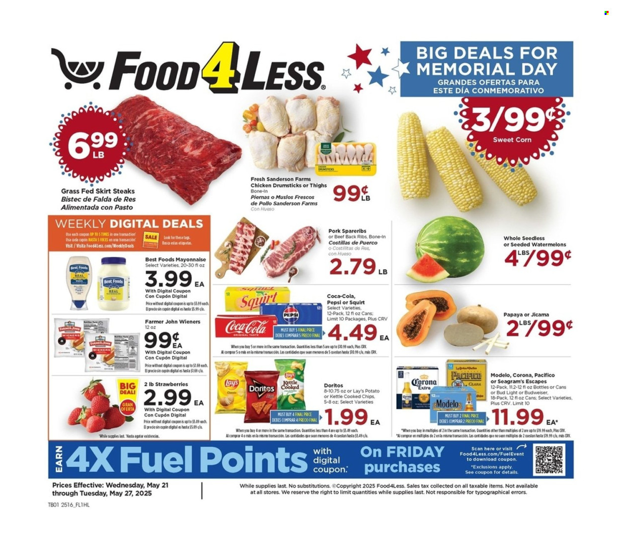 Food 4 Less ad - 05/21/2025 - 05/27/2025. Page 1