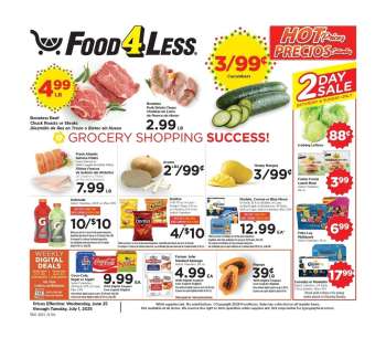 Food 4 Less Flyer - 06/25/2025 - 07/01/2025.
