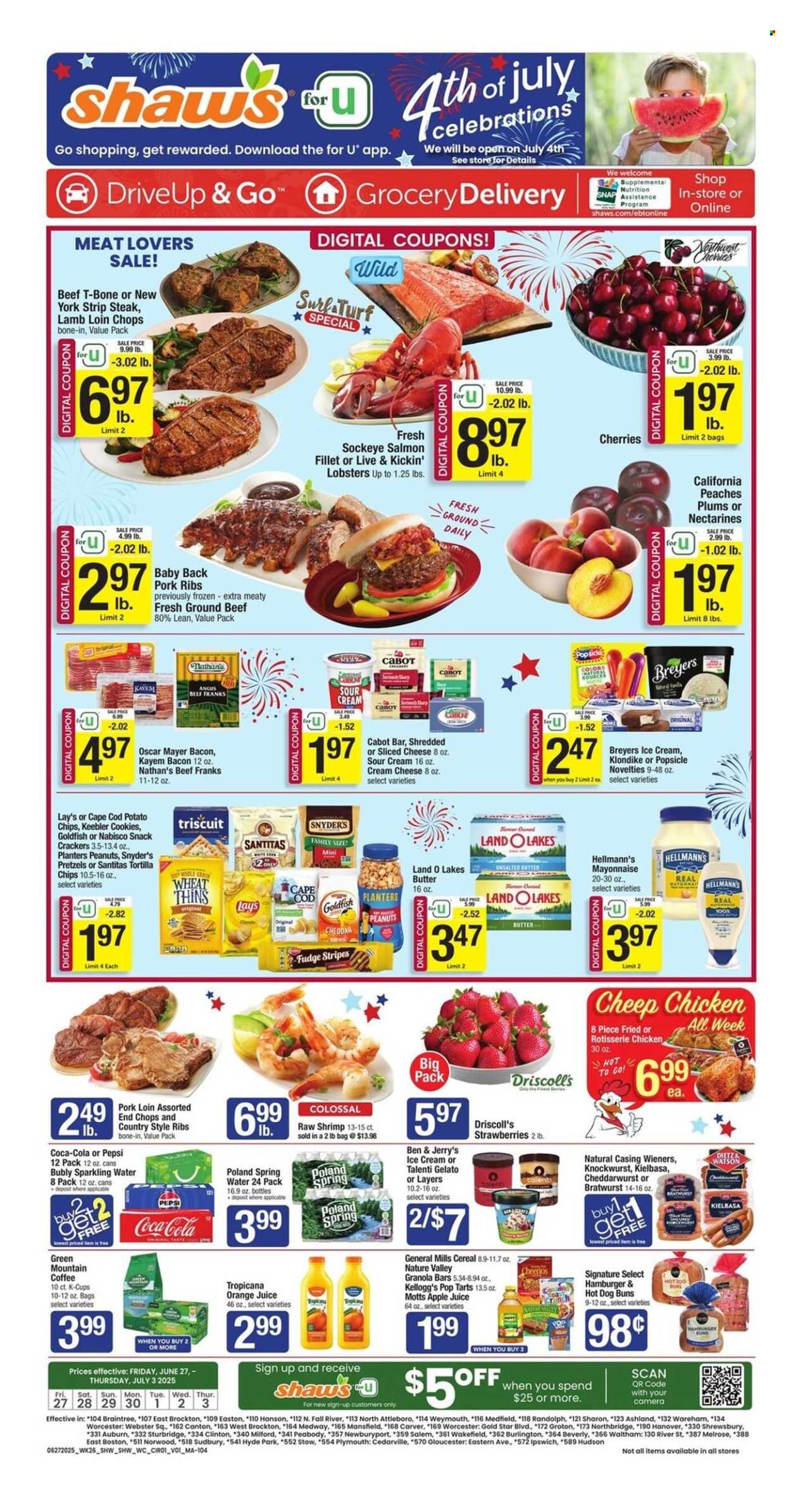 Shaw’s ad - 06/27/2025 - 07/03/2025. Page 1