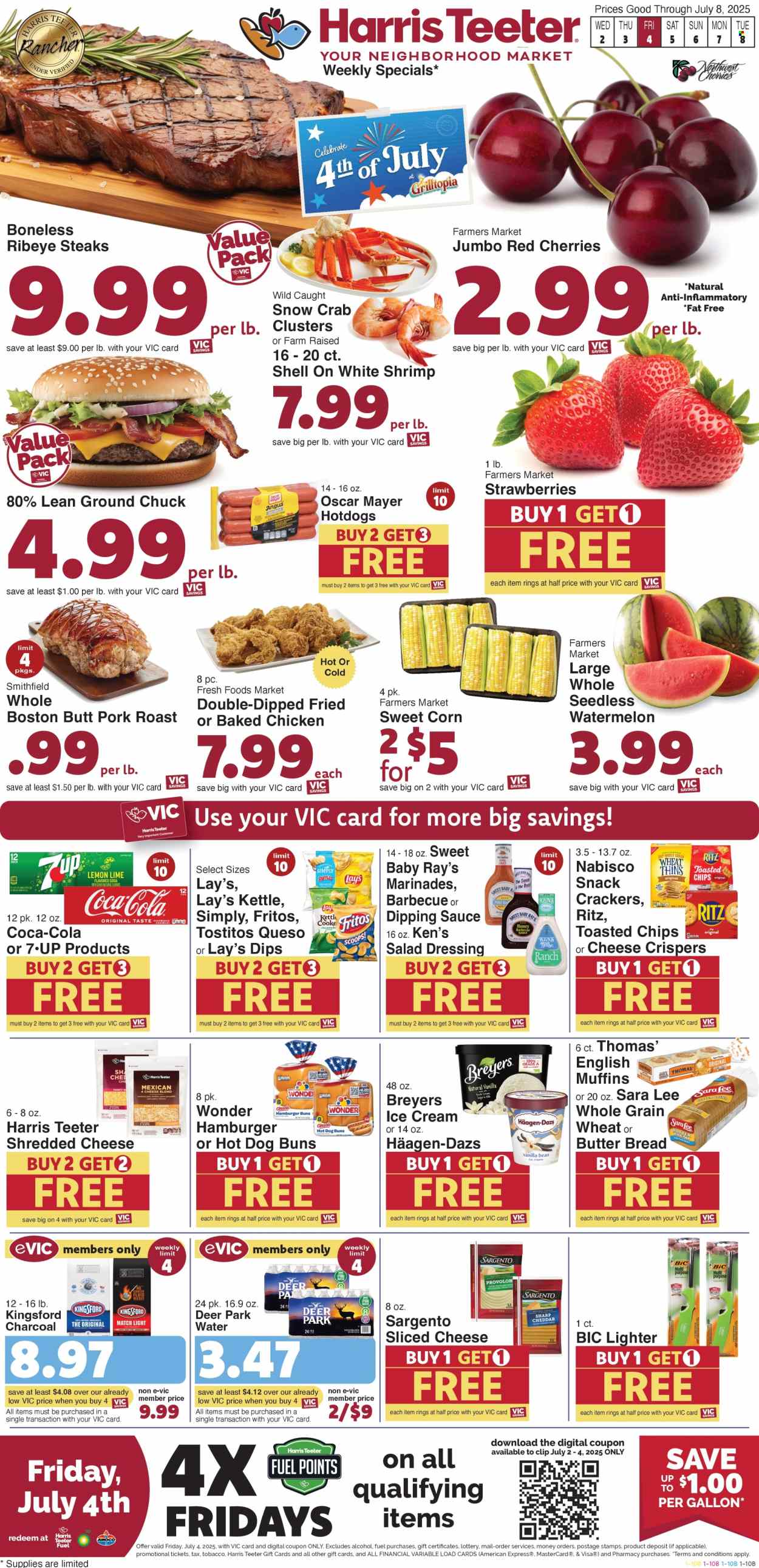 Harris Teeter ad - 07/02/2025 - 07/08/2025. Page 1