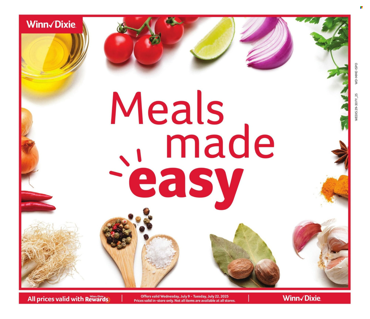 Winn Dixie ad - 07/09/2025 - 07/22/2025. Page 1