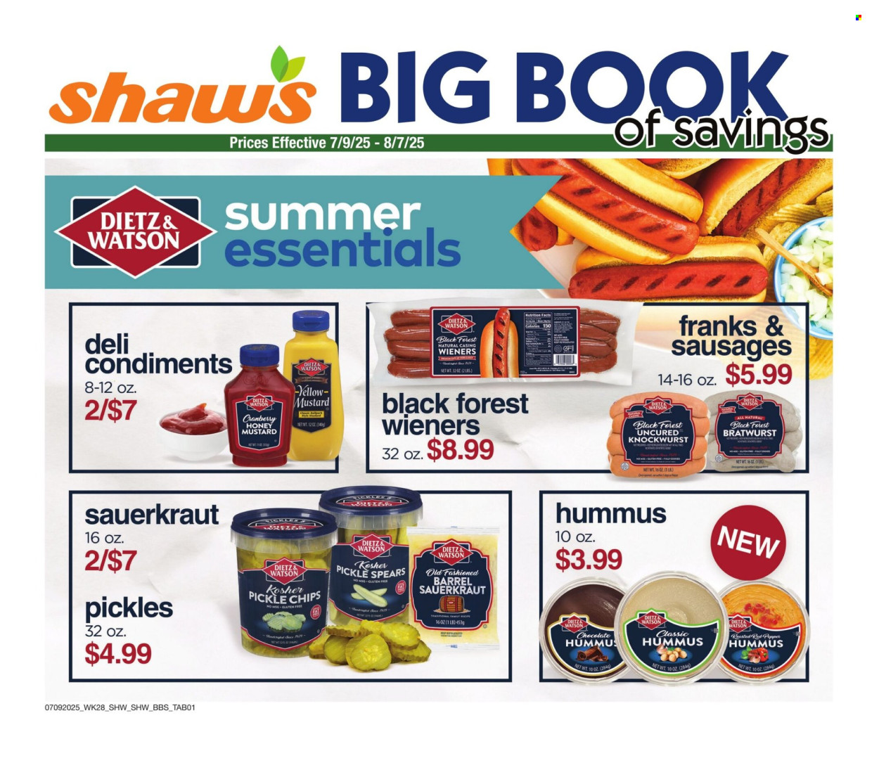 Shaw’s ad - 07/09/2025 - 08/07/2025. Page 1