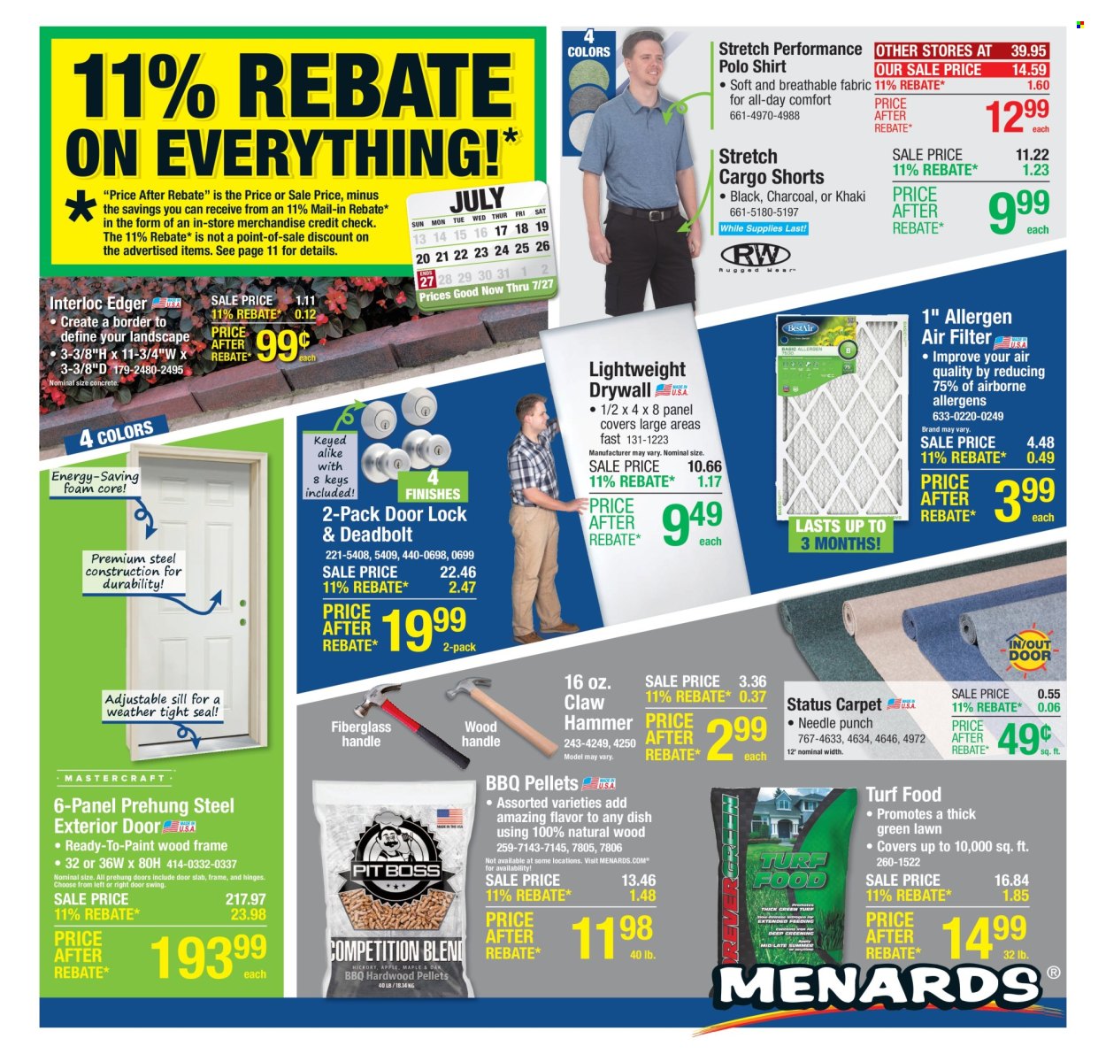 Menards ad - 07/17/2025 - 07/27/2025. Page 1