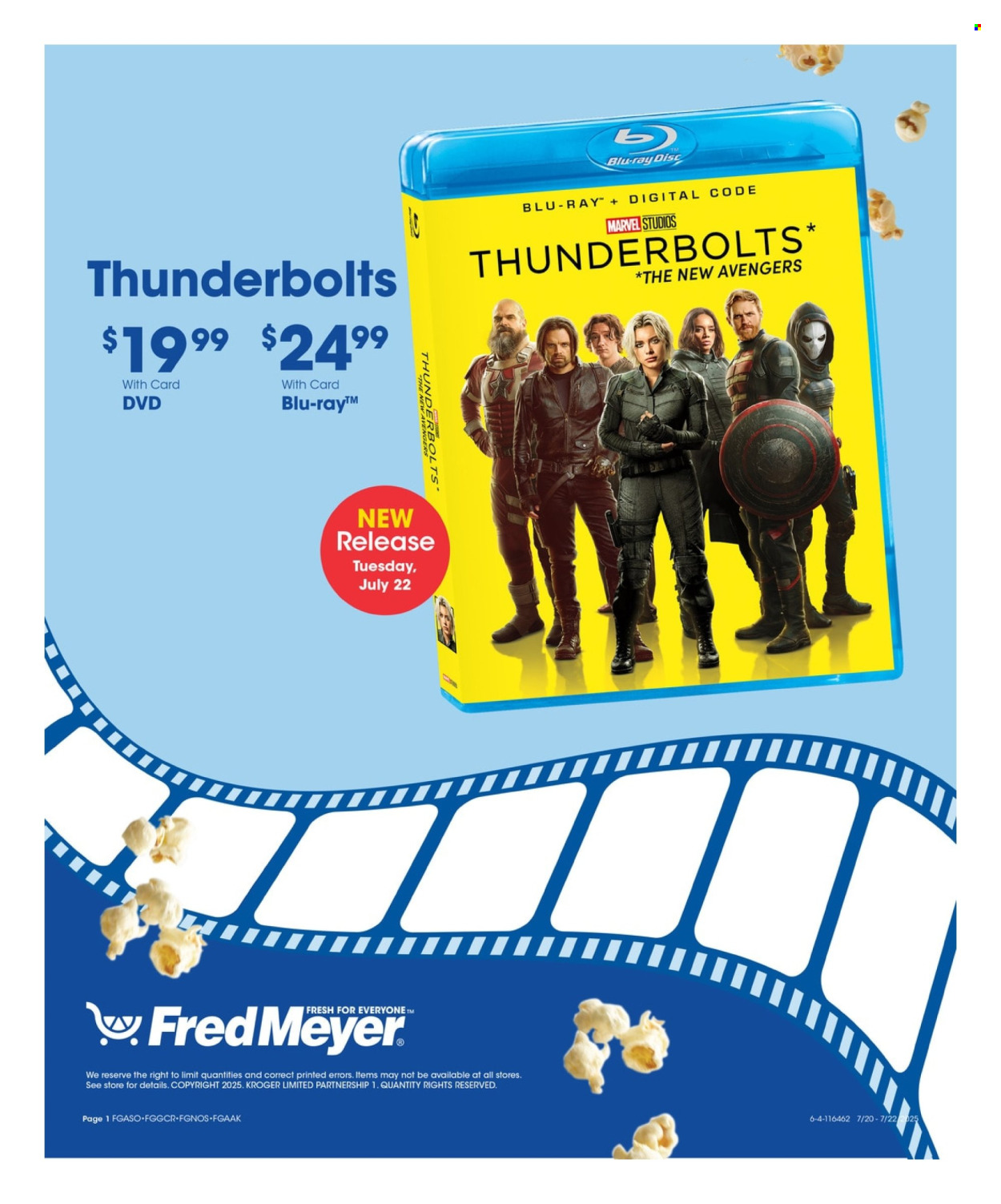 Fred Meyer ad - 07/20/2025 - 07/22/2025. Page 1