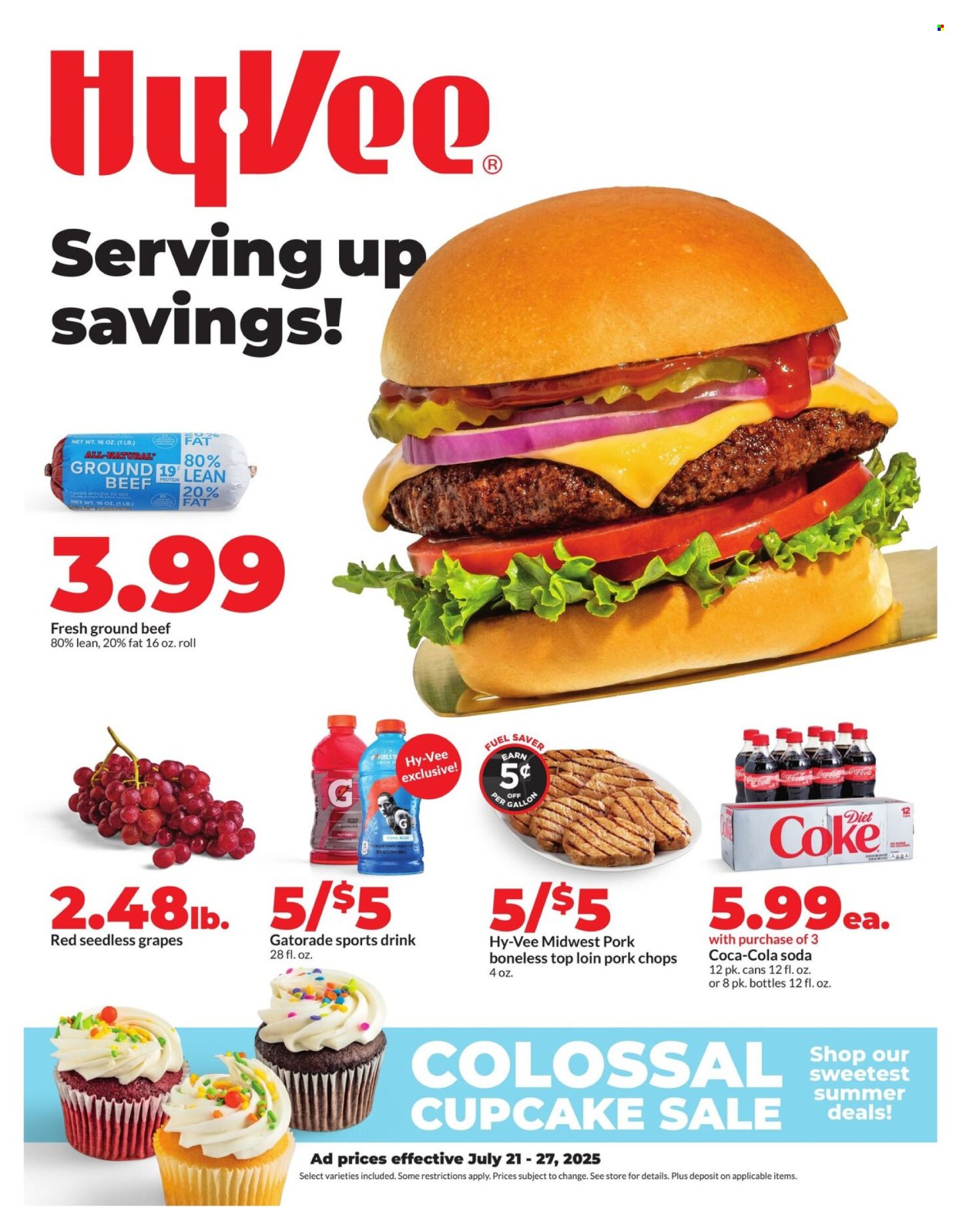 Hy-Vee ad - 07/21/2025 - 07/27/2025. Page 1