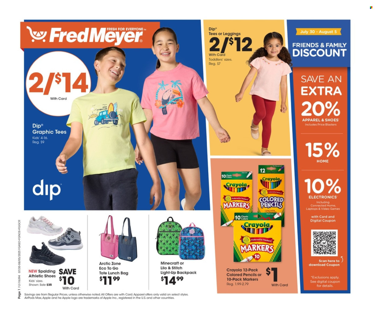Fred Meyer ad - 07/30/2025 - 08/05/2025. Page 1