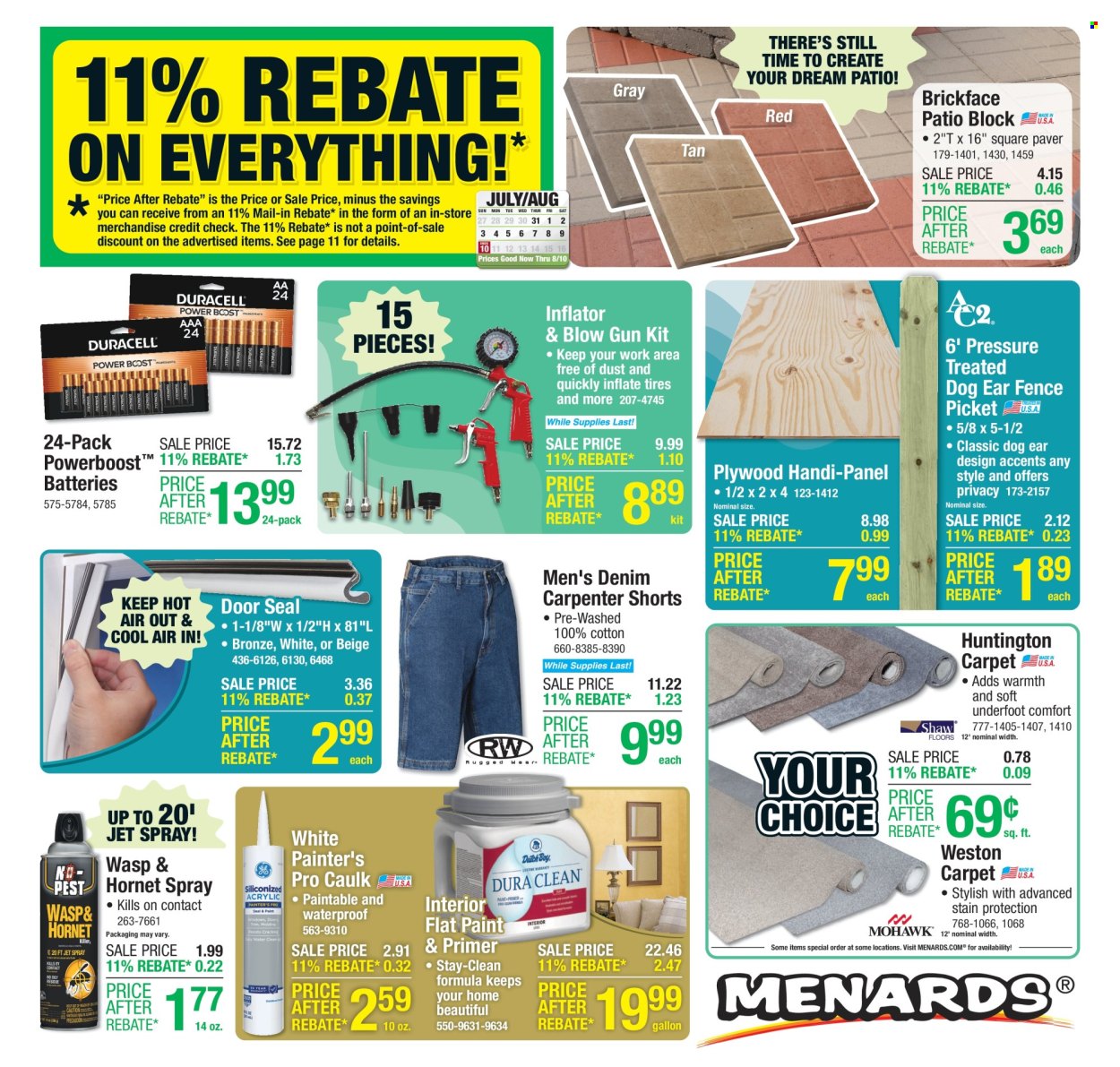 Menards ad - 07/31/2025 - 08/10/2025. Page 1