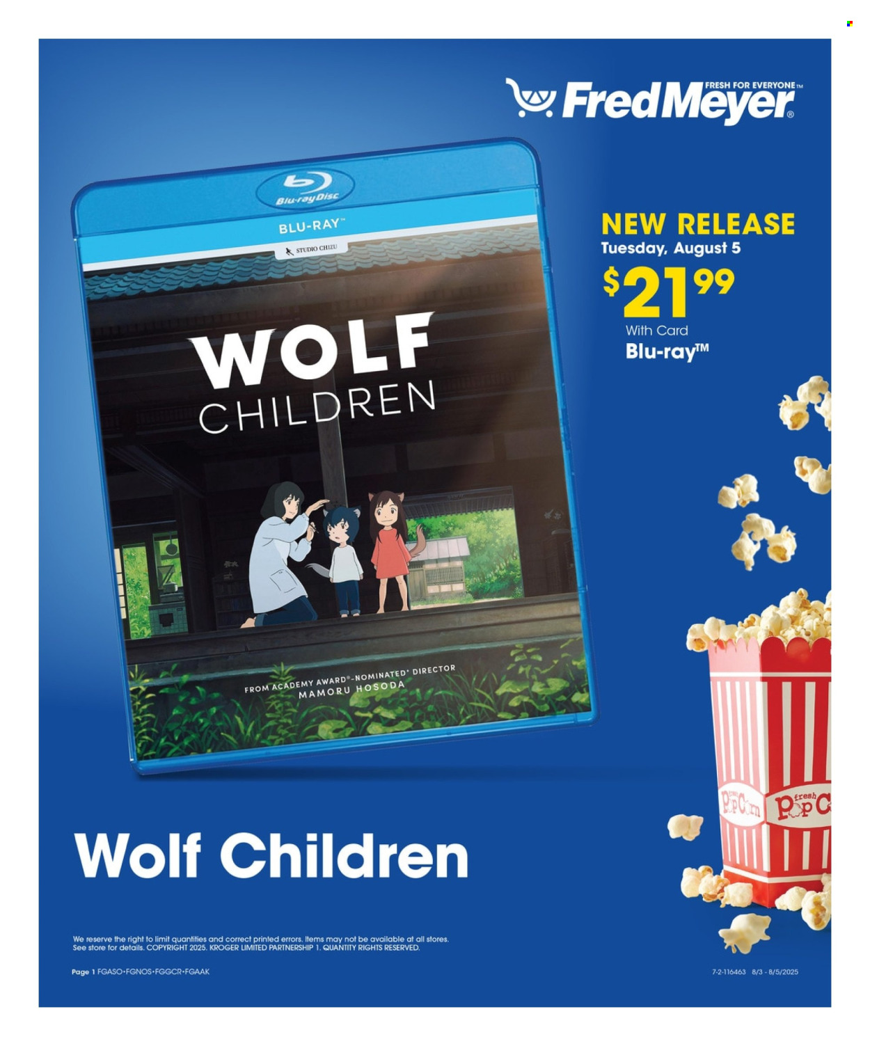 Fred Meyer ad - 08/03/2025 - 08/05/2025. Page 1