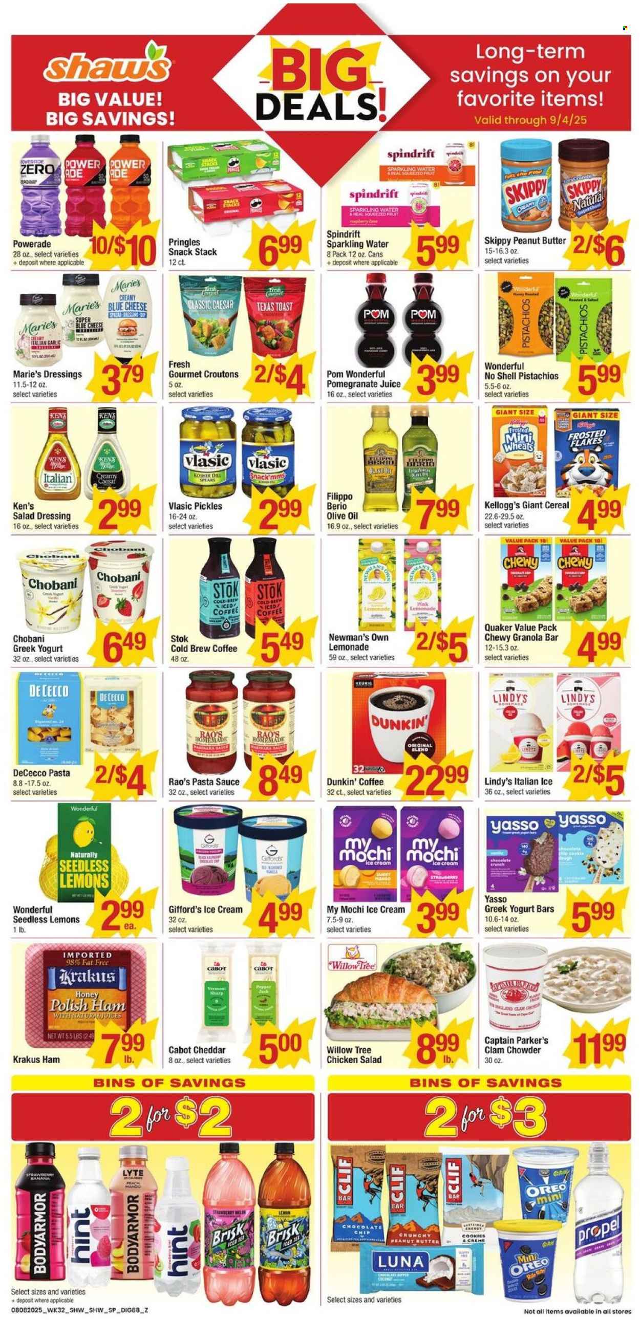 Shaw’s ad - 08/08/2025 - 08/14/2025. Page 1