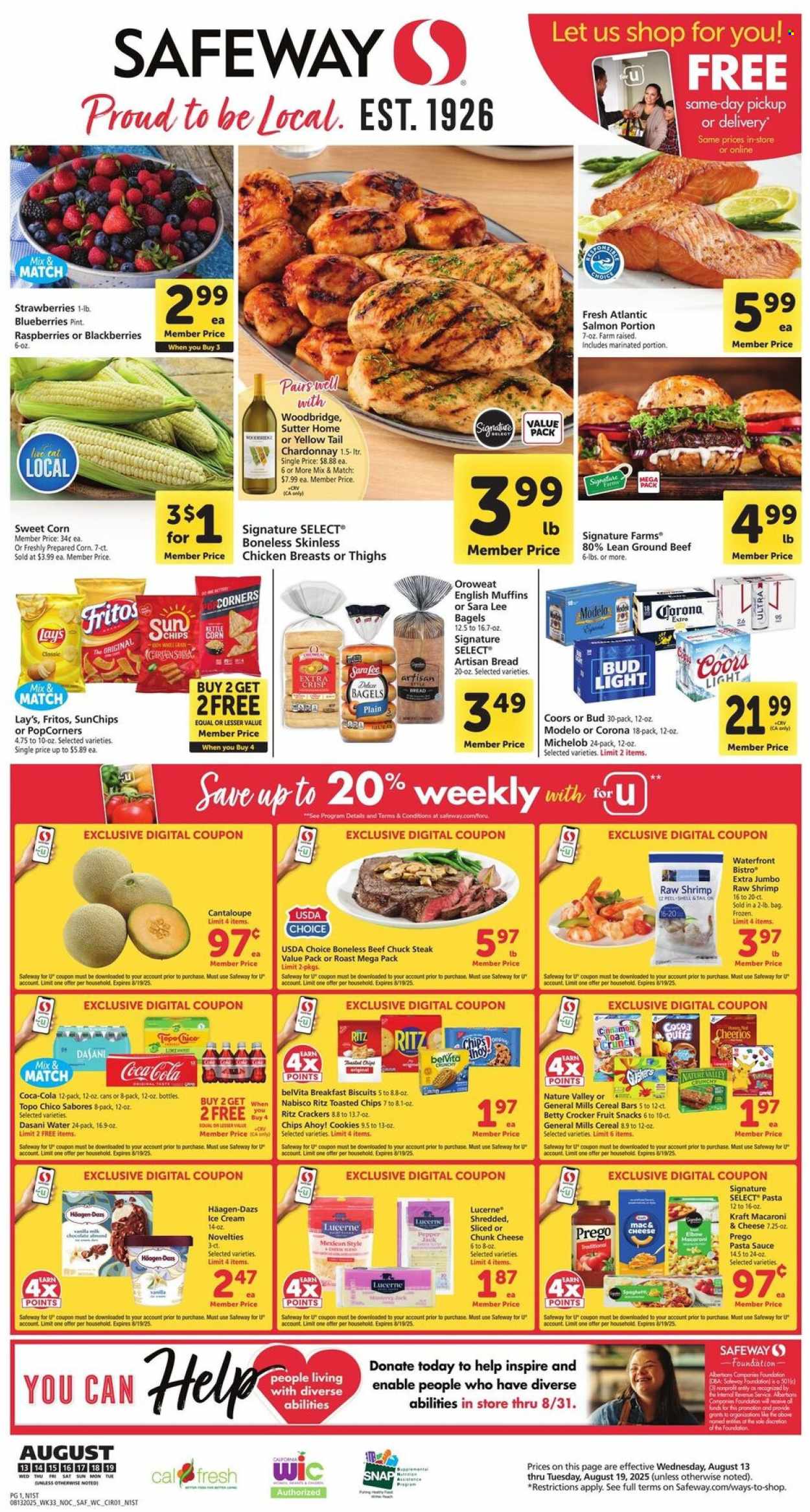 Safeway ad - 08/13/2025 - 08/19/2025. Page 1