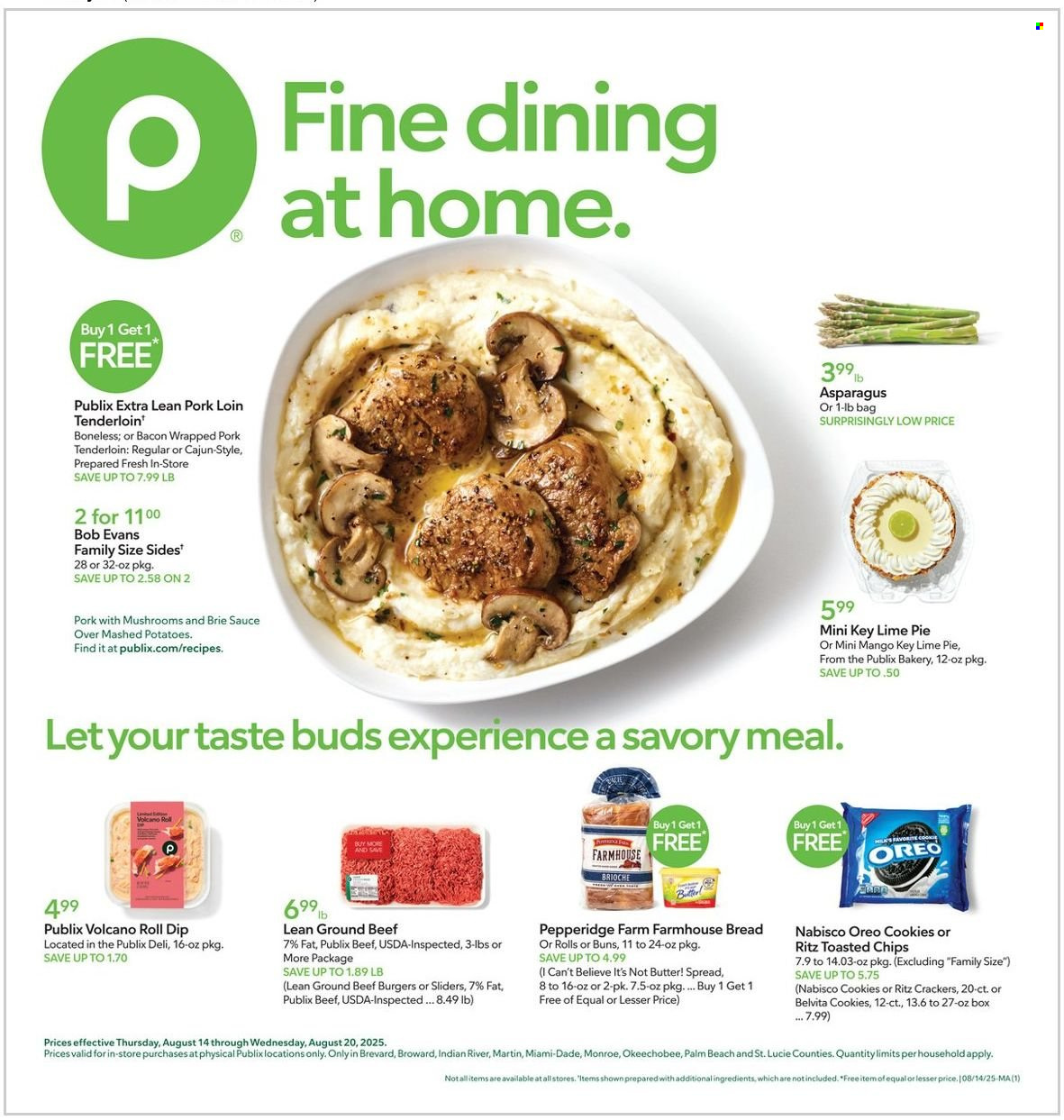 Publix ad - 08/14/2025 - 08/20/2025. Page 1