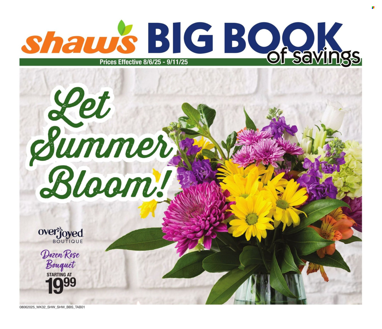 Shaw’s ad - 08/06/2025 - 09/11/2025. Page 1