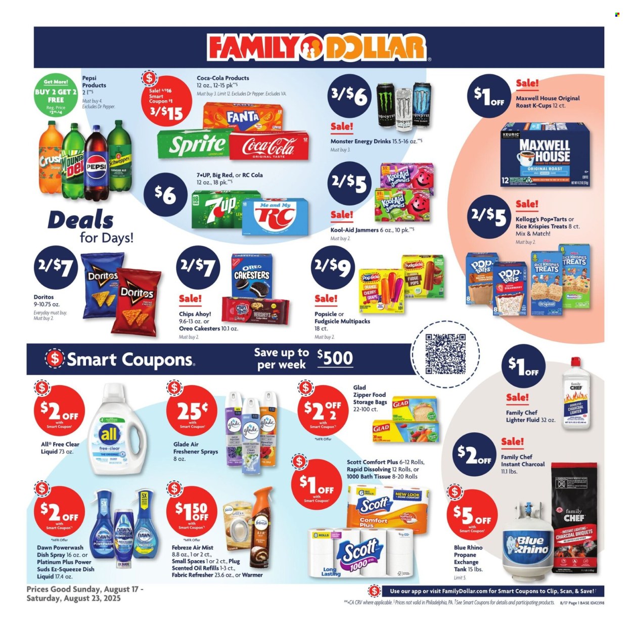 Family Dollar ad - 08/17/2025 - 08/23/2025. Page 1