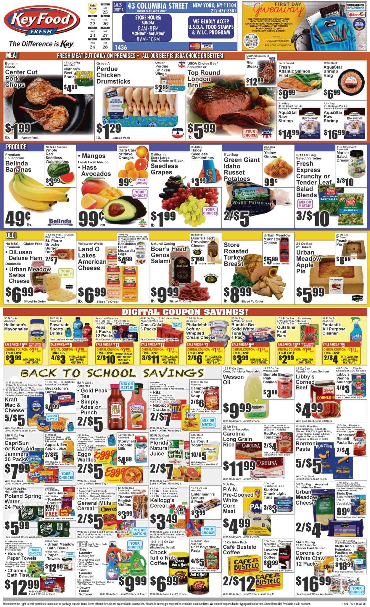 Key Food ad - 08/22/2025 - 08/28/2025. Page 1