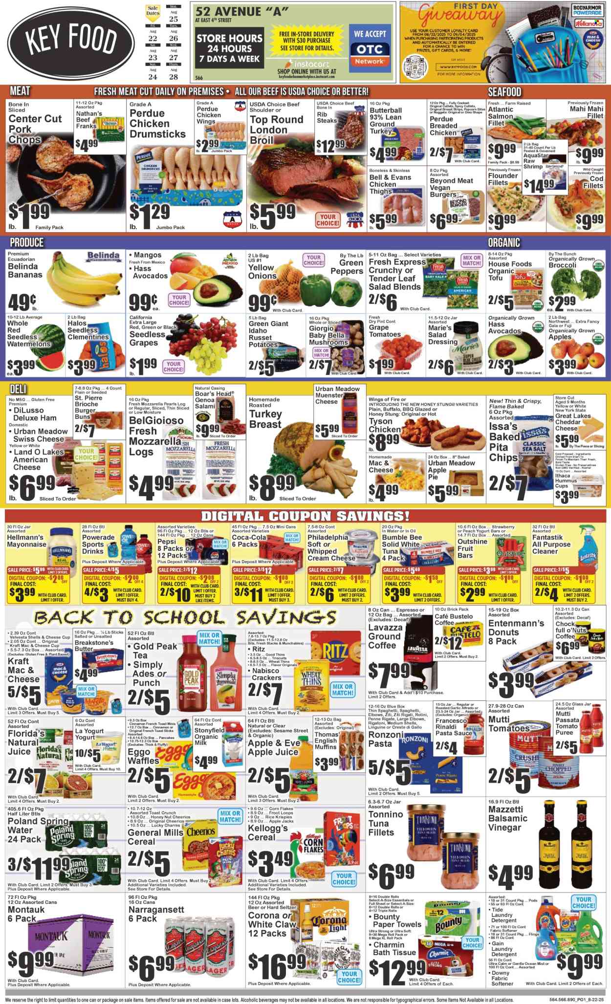 Key Food ad - 08/22/2025 - 08/28/2025. Page 1