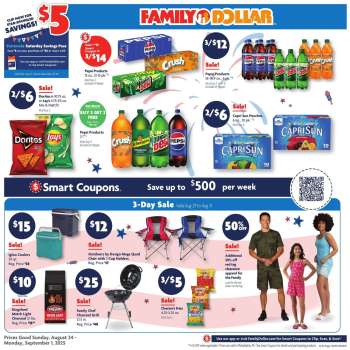 Family Dollar Flyer - 08/24/2025 - 09/01/2025.
