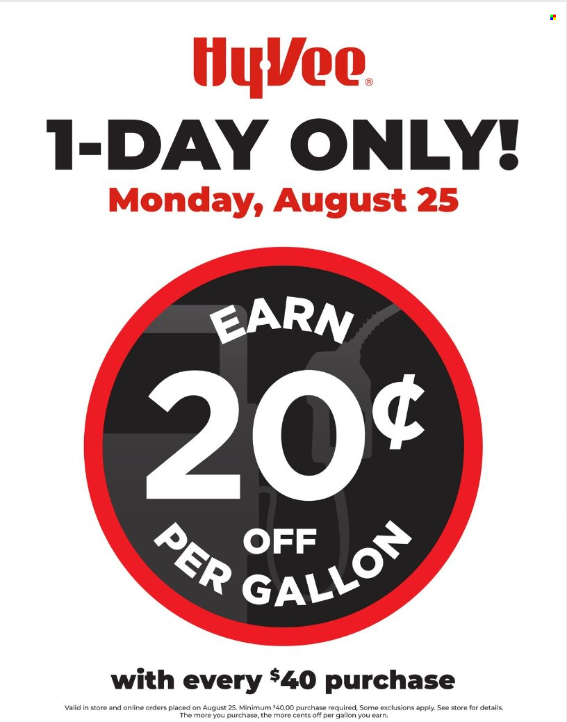 Hy-Vee ad - 08/25/2025 - 08/25/2025. Page 1