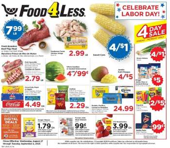 Food 4 Less Flyer - 08/27/2025 - 09/02/2025.