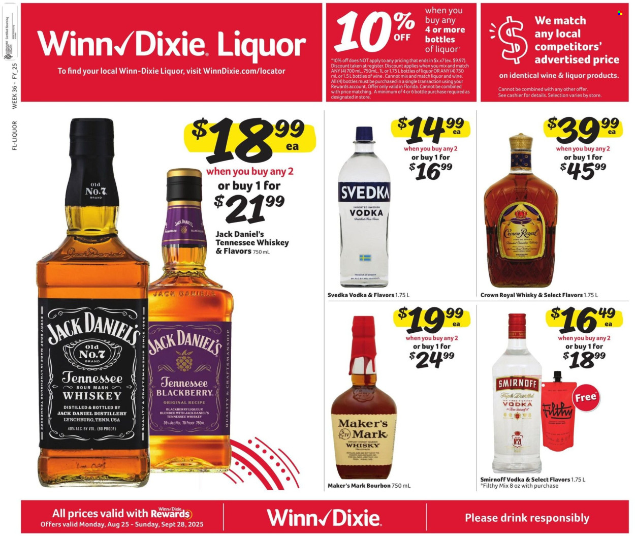 Winn Dixie ad - 08/25/2025 - 09/28/2025. Page 1