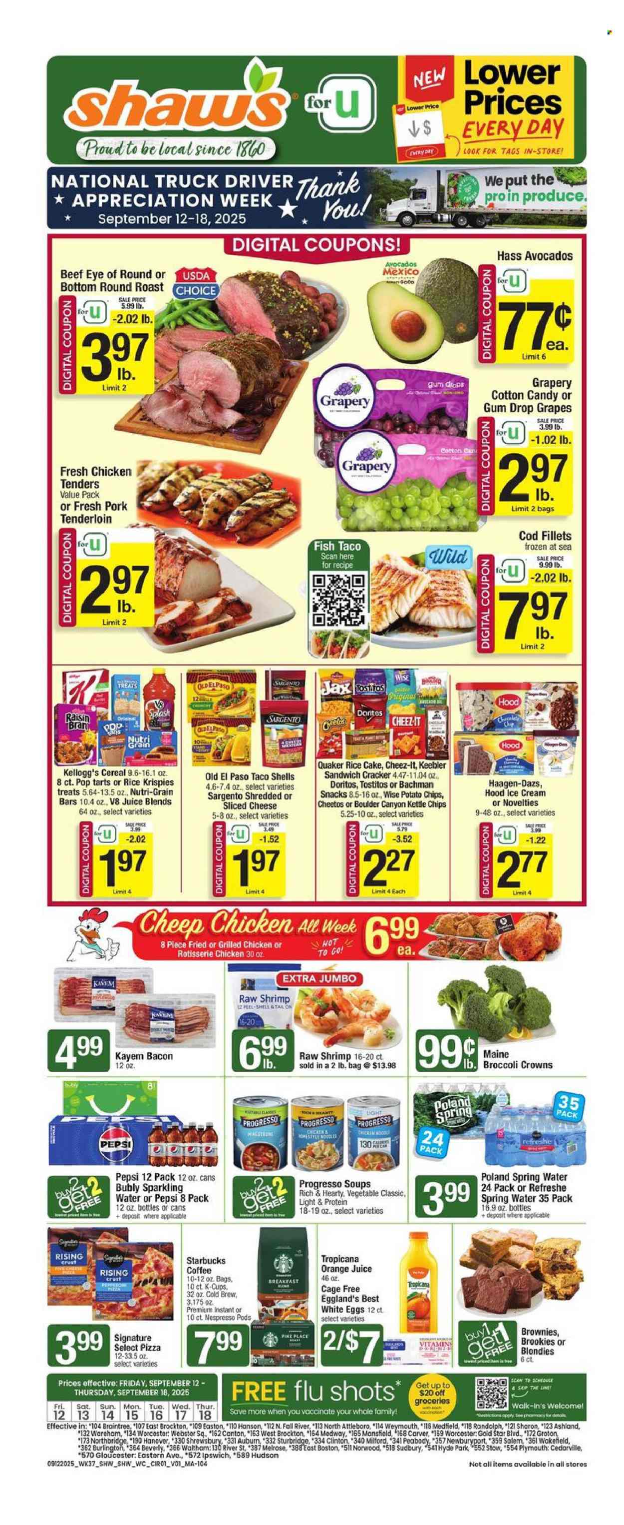 Shaw’s ad - 09/12/2025 - 09/18/2025. Page 1