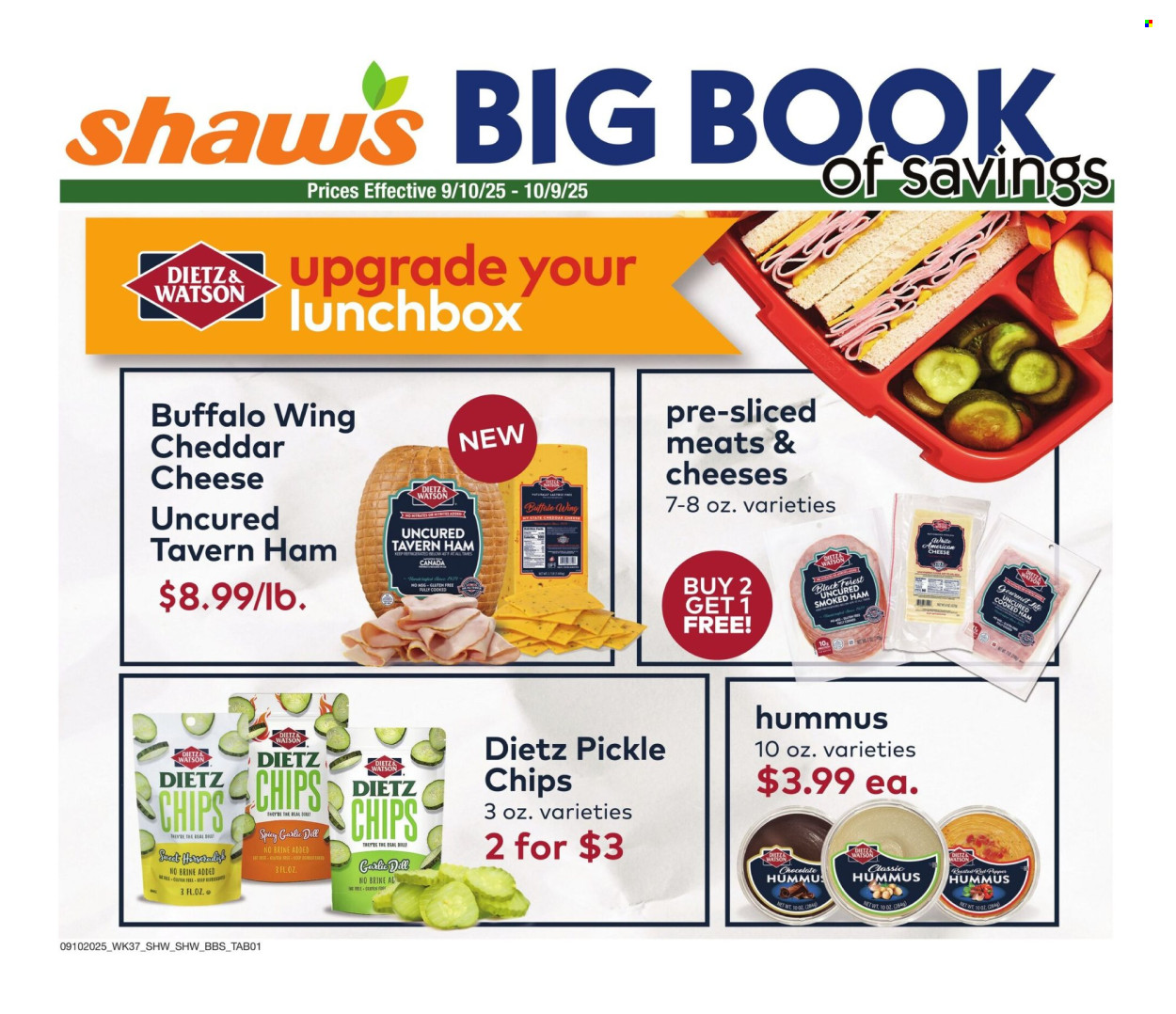 Shaw’s ad - 09/10/2025 - 10/09/2025. Page 1