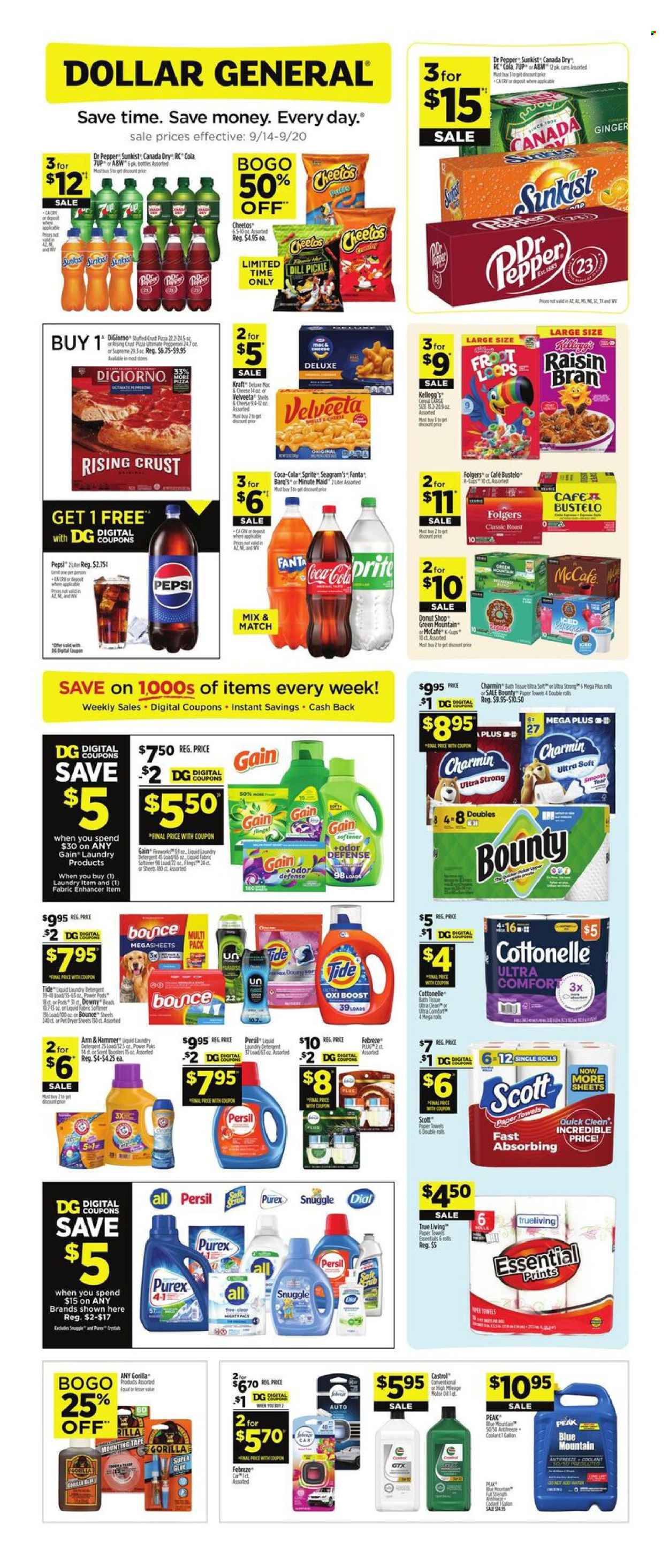 Dollar General ad - 09/14/2025 - 09/20/2025. Page 1