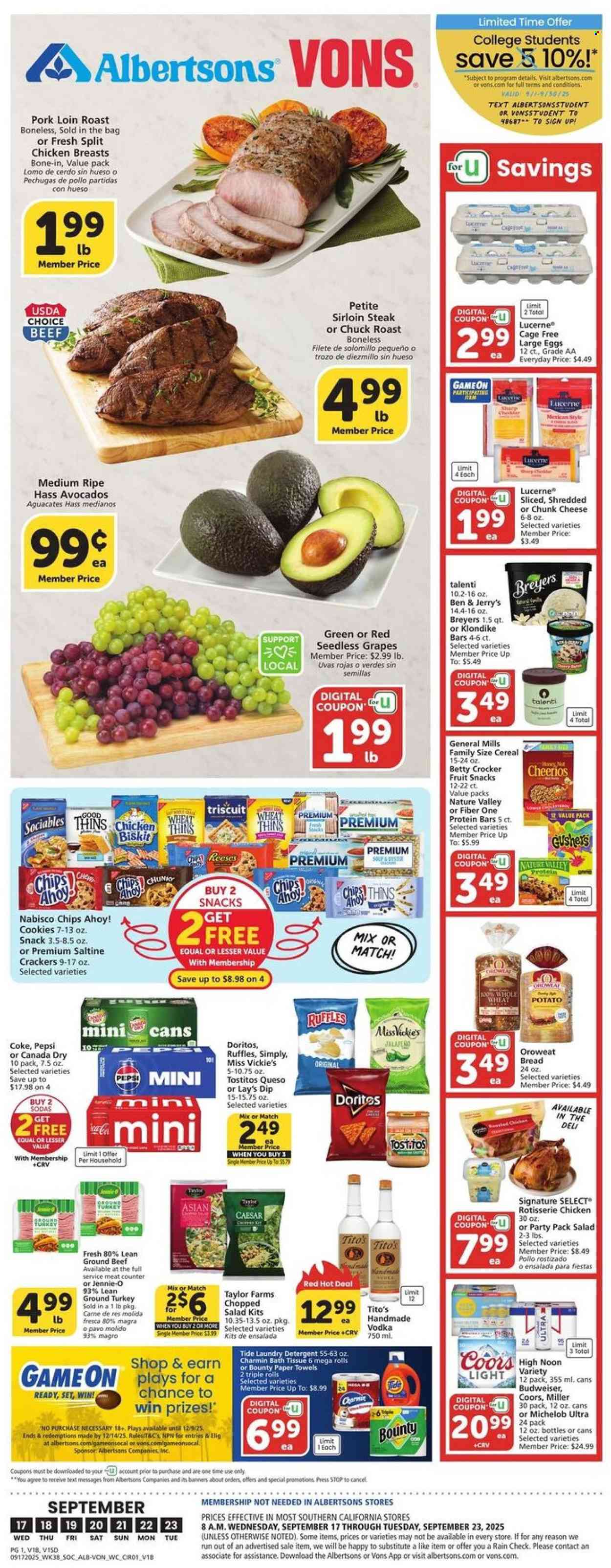 Albertsons ad - 09/17/2025 - 09/23/2025. Page 1
