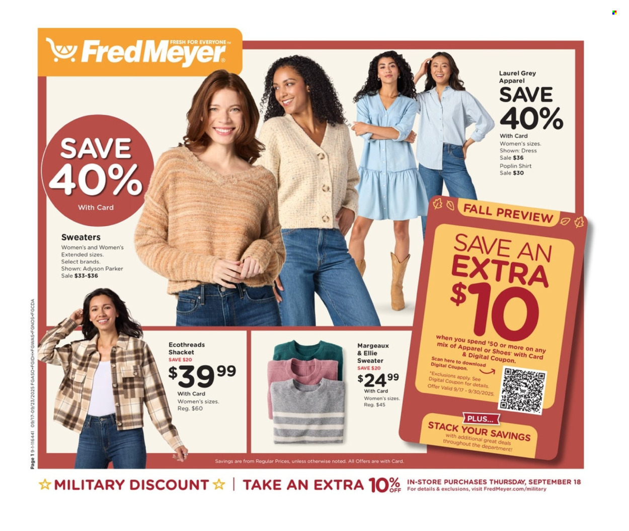 Fred Meyer ad - 09/17/2025 - 09/23/2025. Page 1