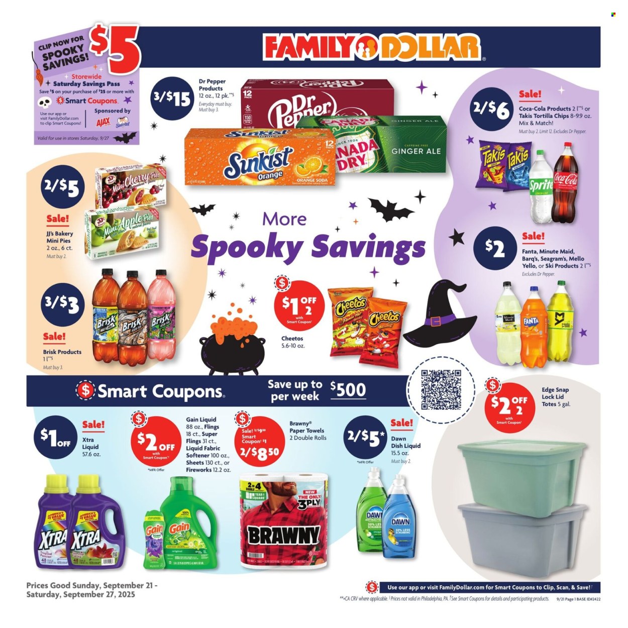 Family Dollar ad - 09/21/2025 - 09/27/2025. Page 1