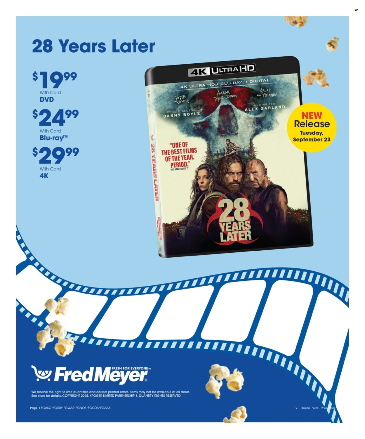 Fred Meyer ad - 09/21/2025 - 09/23/2025. Page 1