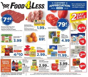 Food 4 Less Flyer - 09/24/2025 - 09/30/2025.