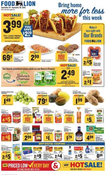 Food Lion Flyer - 09/24/2025 - 09/30/2025.