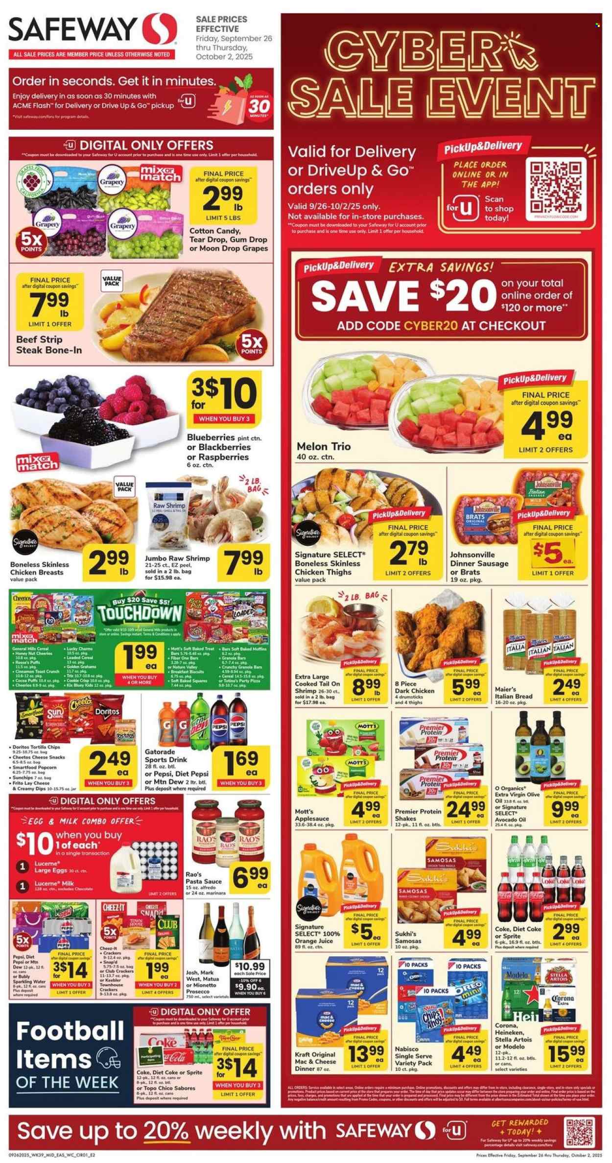 Safeway ad - 09/26/2025 - 10/02/2025. Page 1