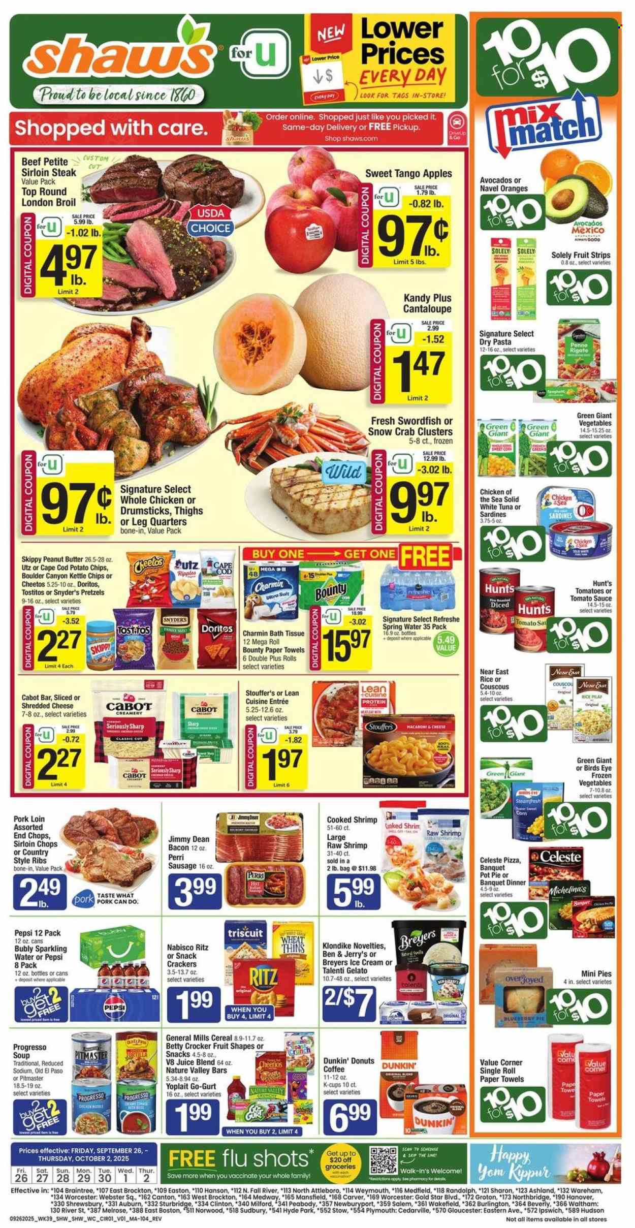 Shaw’s ad - 09/26/2025 - 10/02/2025. Page 1