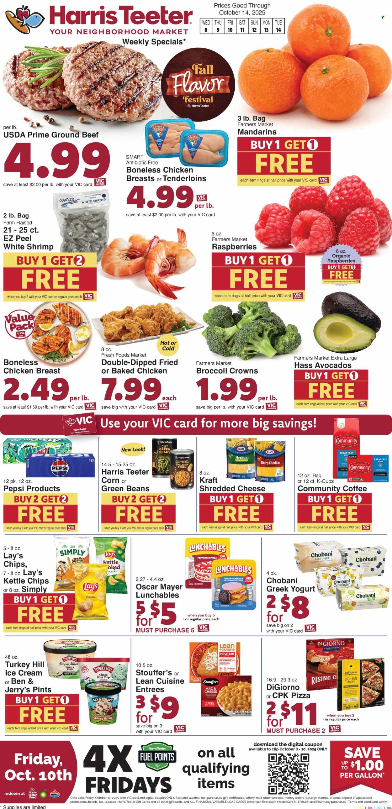 Harris Teeter ad - 10/08/2025 - 10/14/2025. Page 1