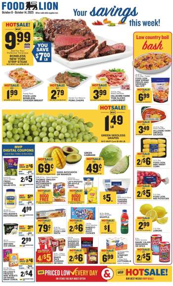 Food Lion Flyer - 10/08/2025 - 10/14/2025.