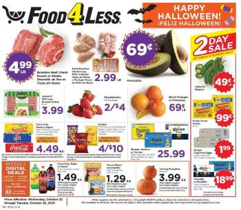Food 4 Less Flyer - 10/22/2025 - 10/28/2025.