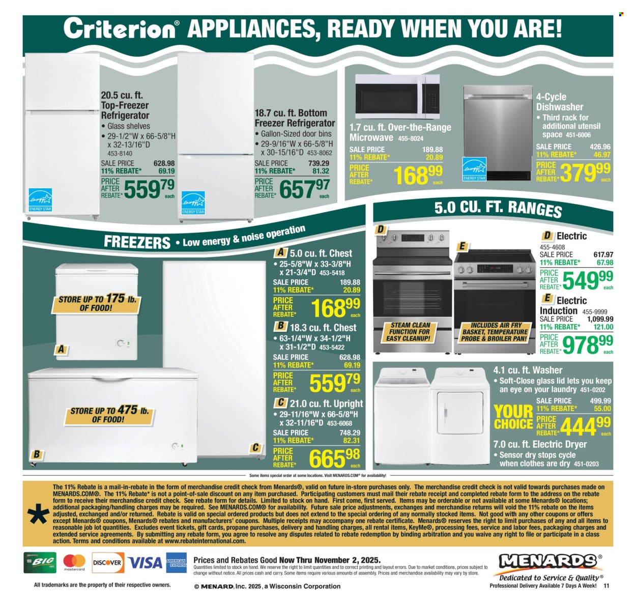 Menards ad - 10/23/2025 - 11/02/2025. Page 16