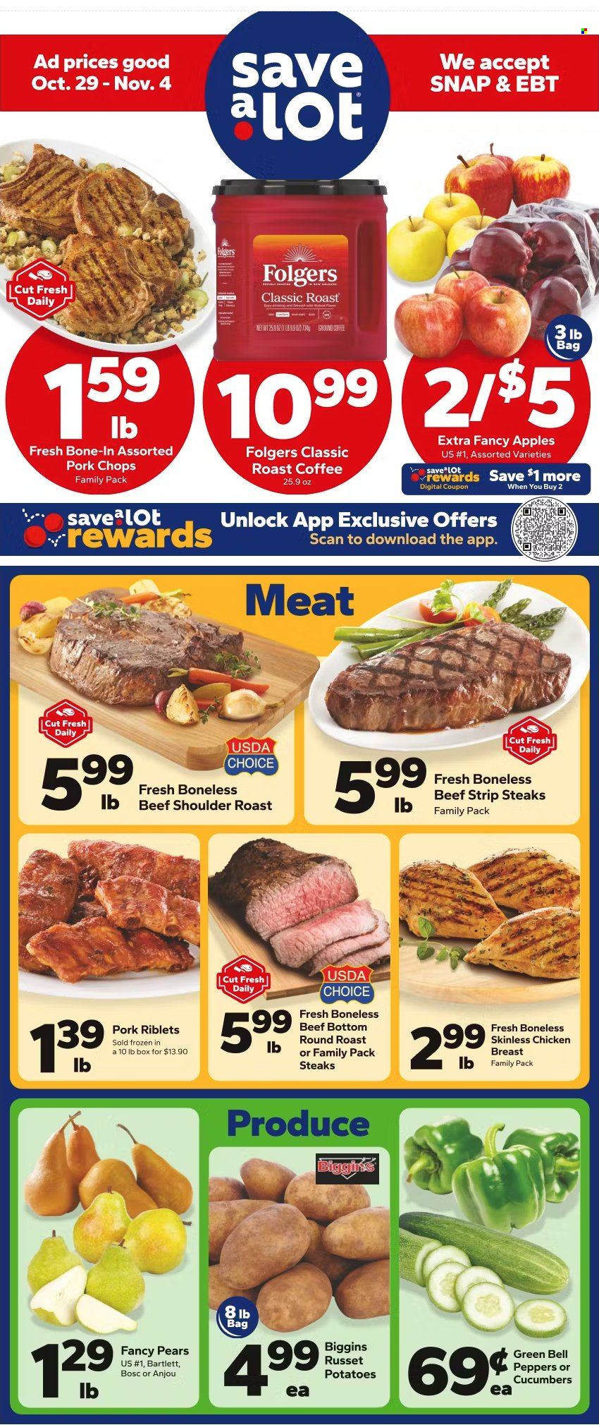 Save a Lot ad - 10/29/2025 - 11/04/2025. Page 1