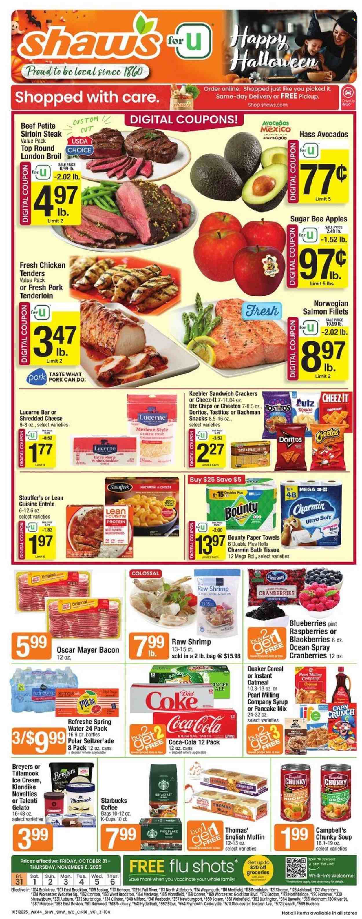 Shaw’s ad - 10/31/2025 - 11/06/2025. Page 1