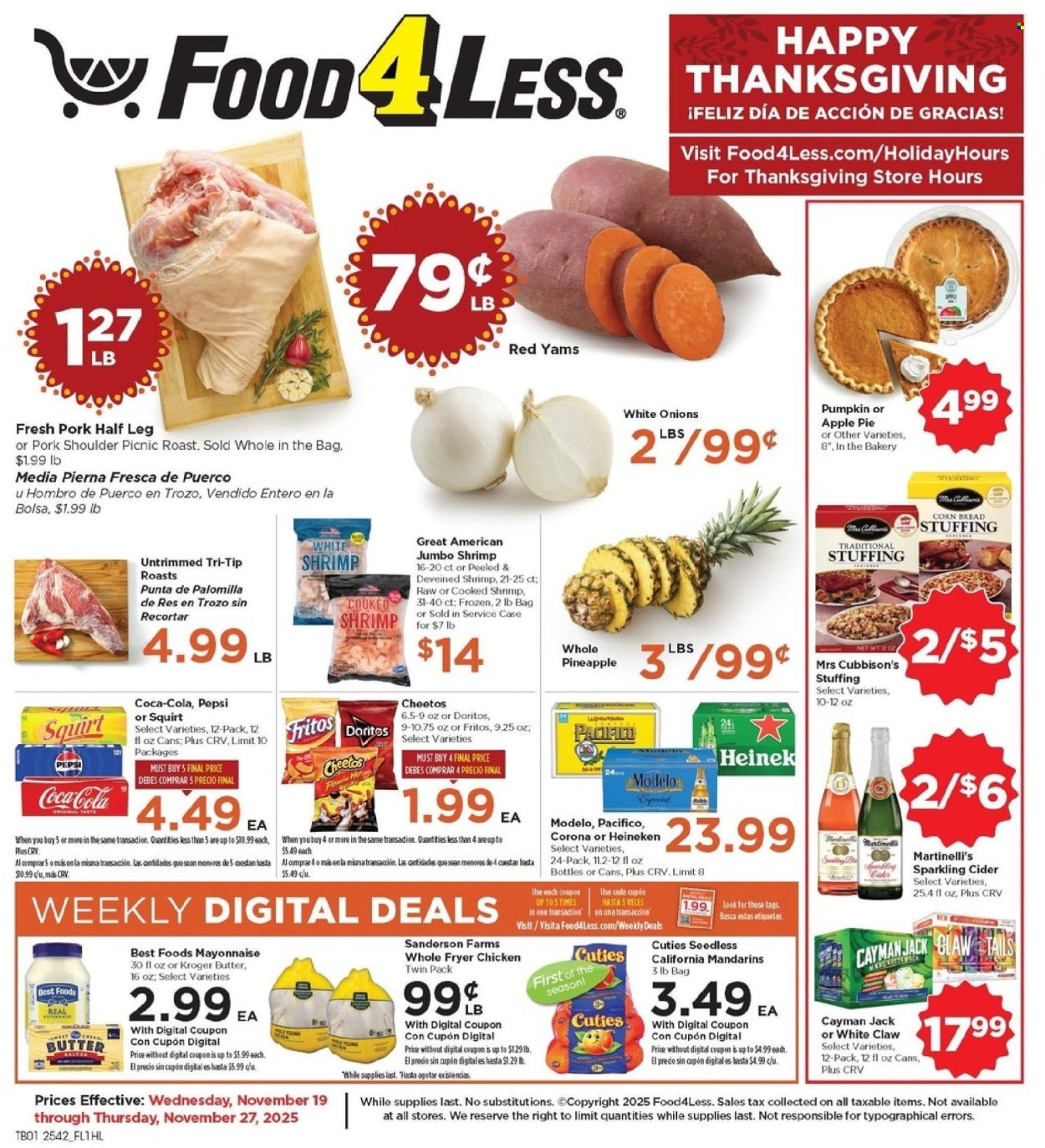 Food 4 Less ad - 11/19/2025 - 11/27/2025. Page 1