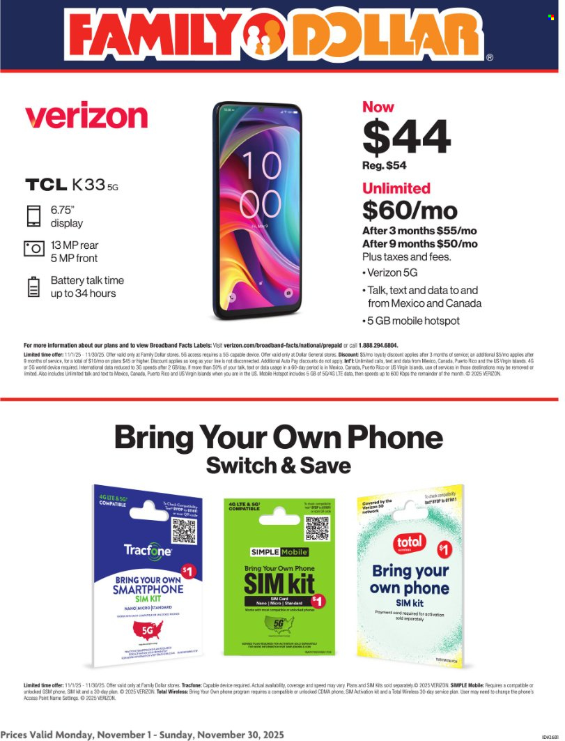 Family Dollar ad - 11/01/2025 - 11/30/2025. Page 1