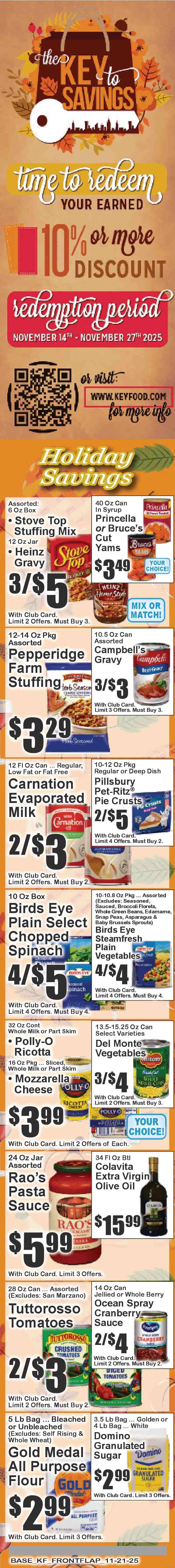 Key Food ad - 11/21/2025 - 11/27/2025. Page 9