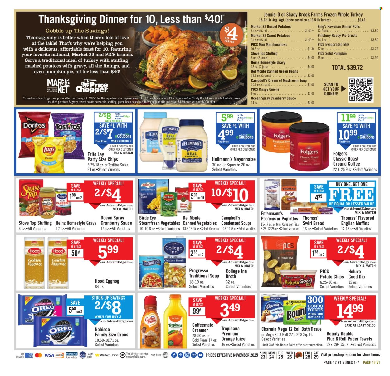 Price Chopper ad - 11/23/2025 - 11/29/2025. Page 12