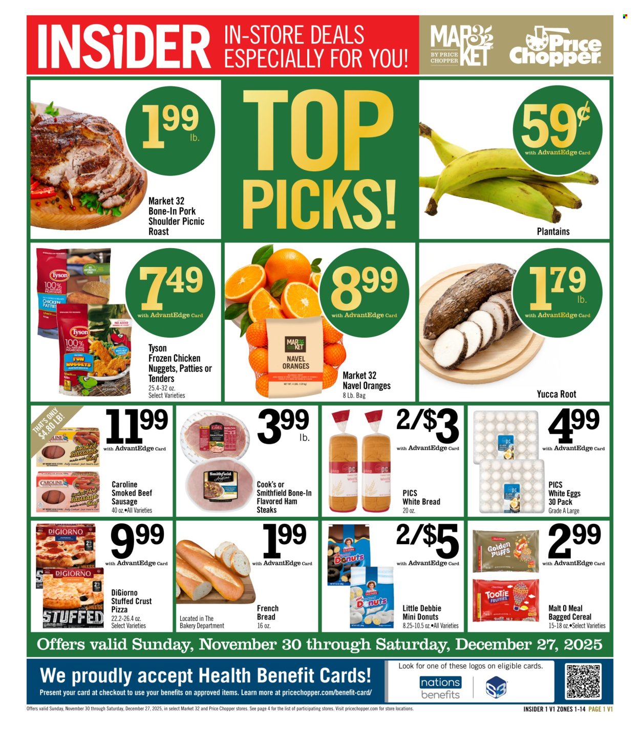 Price Chopper ad - 11/29/2025 - 12/27/2025. Page 1