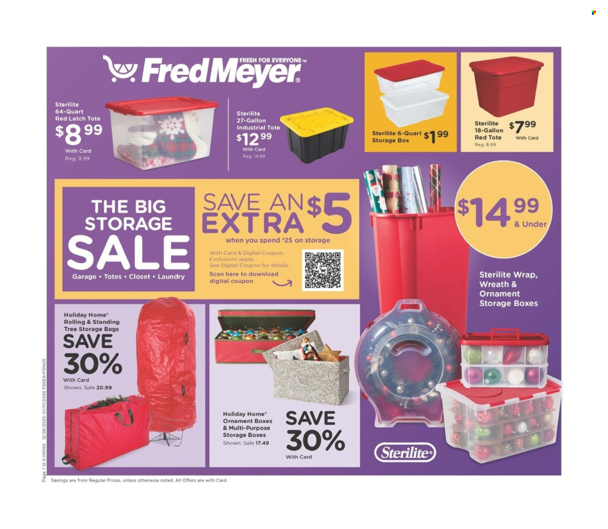 Fred Meyer ad - 12/26/2025 - 01/01/2026. Page 1