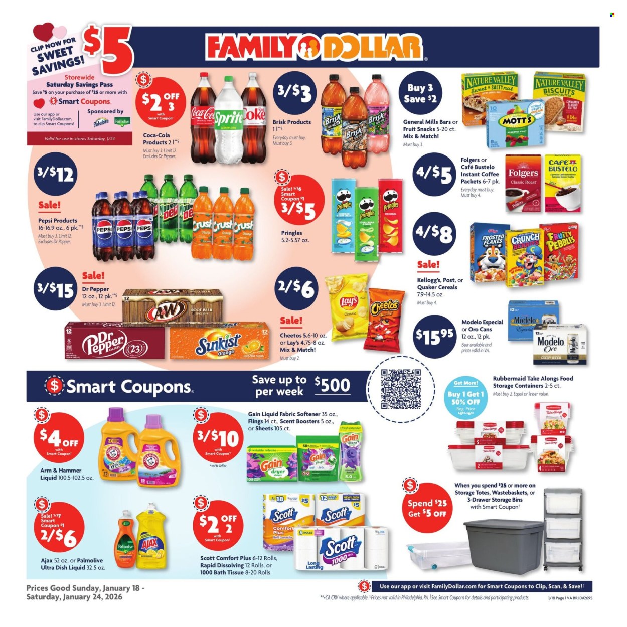 Family Dollar ad - 01/18/2026 - 01/24/2026. Page 1