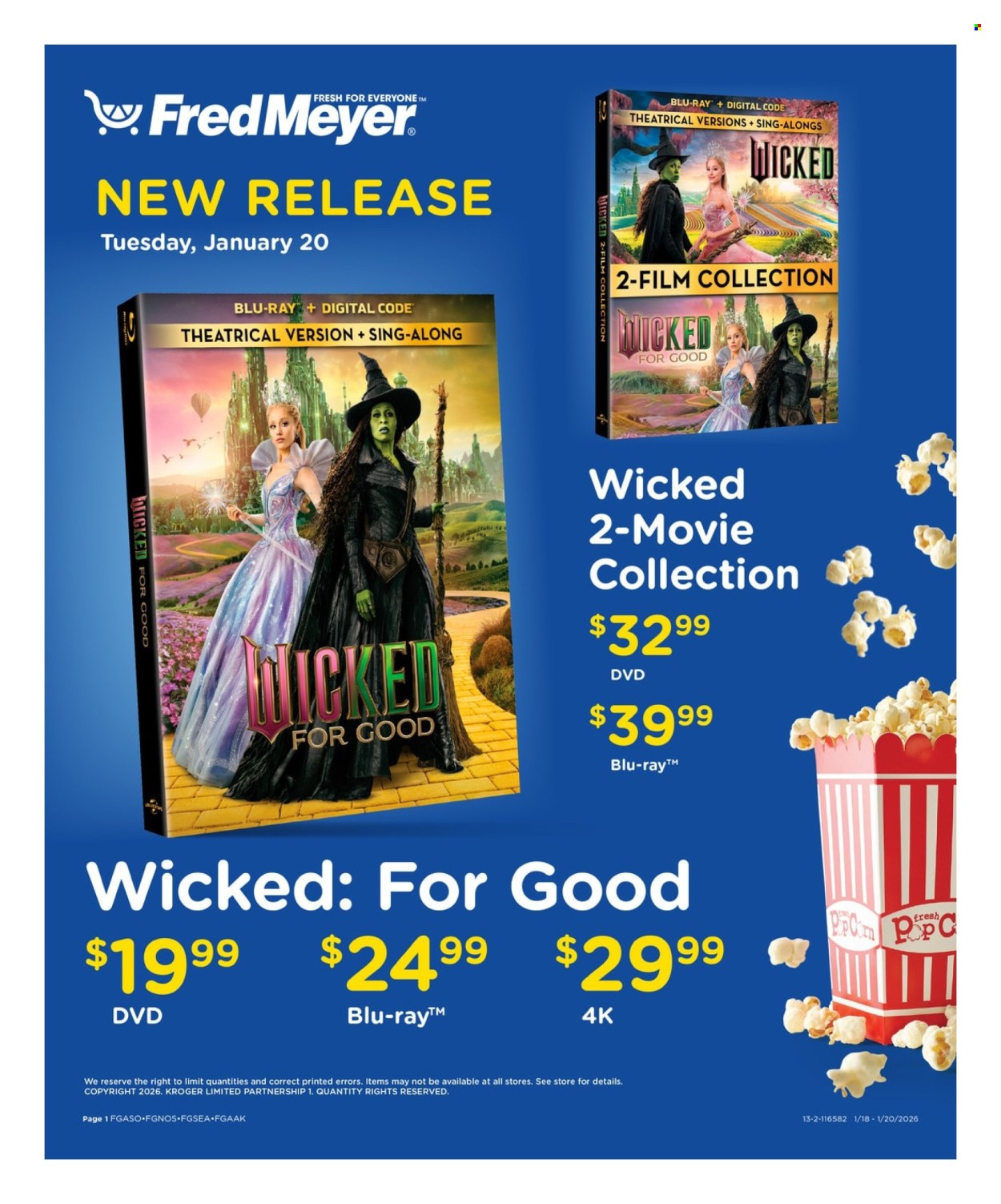 Fred Meyer ad - 01/18/2026 - 01/20/2026. Page 1