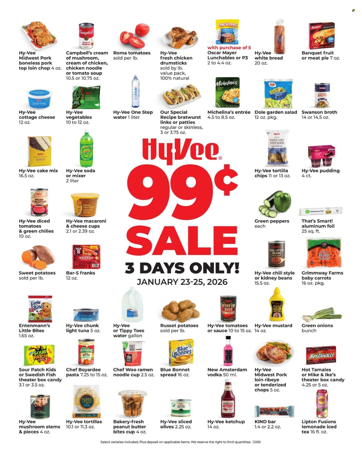 Hy-Vee ad - 01/23/2026 - 01/25/2026. Page 1